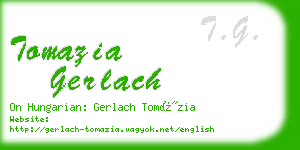 tomazia gerlach business card